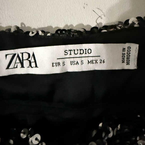Zara Studio black silver sequin tuxedo trousers pants 
Small - Picture 7 of 11